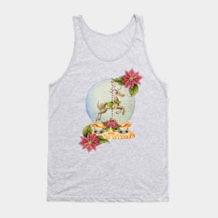 Carousel Reindeer Snow Globe Tank Top